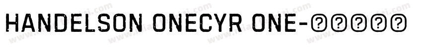 Handelson OneCYR One字体转换